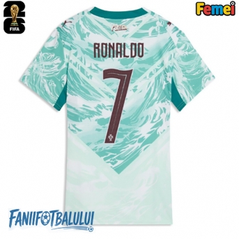 Portugalia Cristiano Ronaldo #7 Echipament de Fotbal Replică Mondial 2026 Femei Deplasare